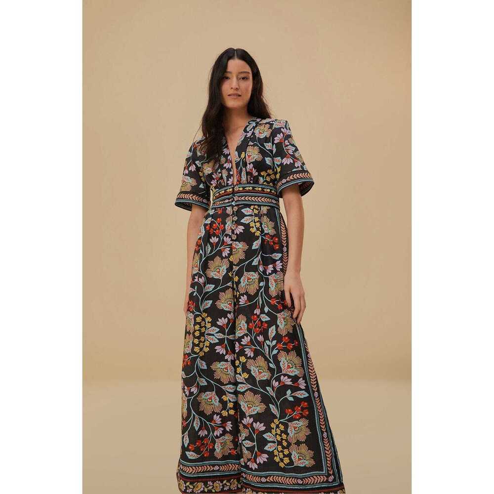 Flowery Black Jumpsuit